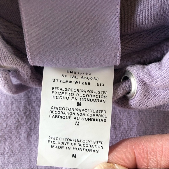 Champion Reverse Weave Womens Hoodie Size M Mauve with full spell out logo - Picture 12 of 15